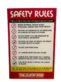 Metal Safety Rules Sign | The Jump Pad