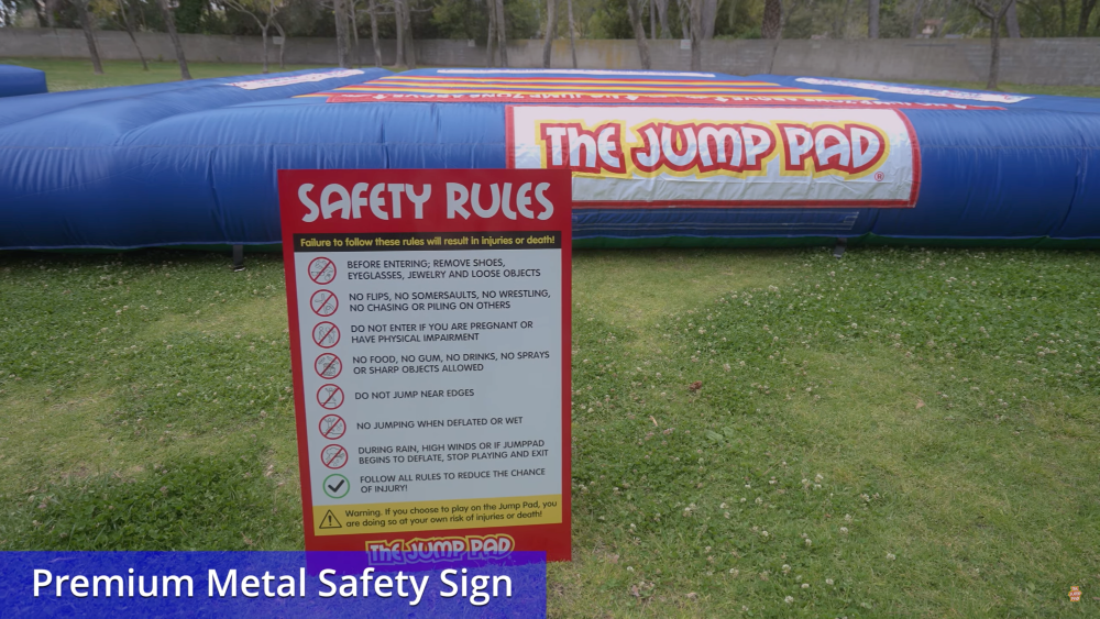 Metal Safety Rules Sign | The Jump Pad